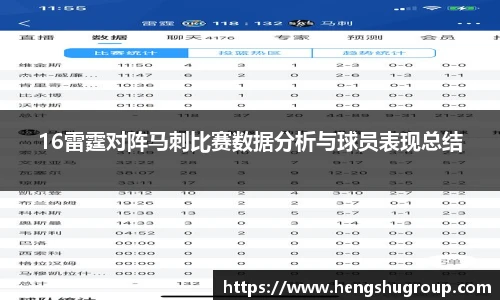 16雷霆对阵马刺比赛数据分析与球员表现总结